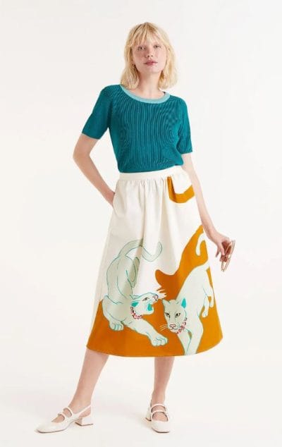 Alternative view of COMPAÑÍA FANTÁSTICA Falda midi estampado de Jaguar Ref.11046