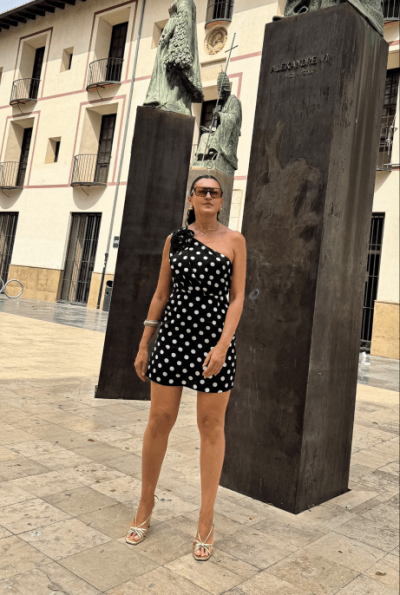 Alternative view of Vestido corto lunares