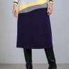 Falda intarsia morado evasé Ref. 225205