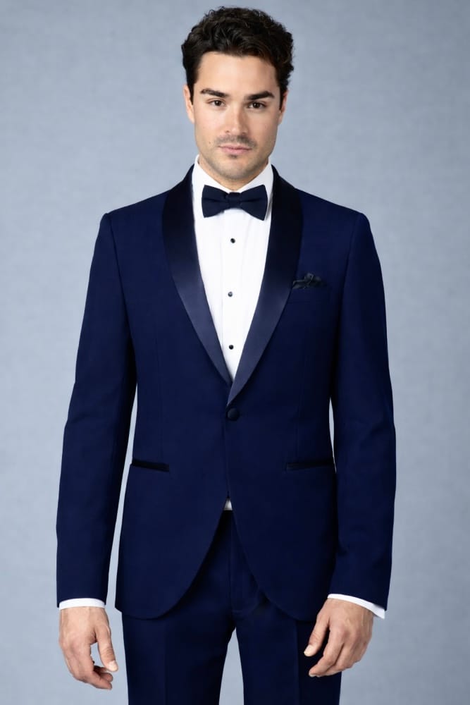 Smoking cuello solapa azul marino Ref. Duque - Imagen 2