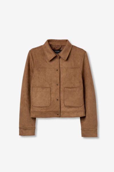 Alternative view of Cazadora camel tipo antelina Ref. Arlo