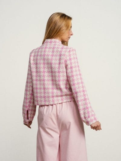 Alternative view of Chaqueta pata de gallo rosa Ref. 267504