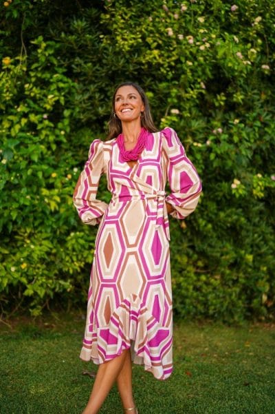 Alternative view of Vestido cruzado estampado con volante buganvilla Ref. 626-047