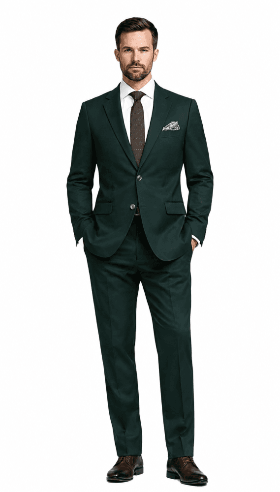 Traje semi slim-fit verde Ref. Pireo