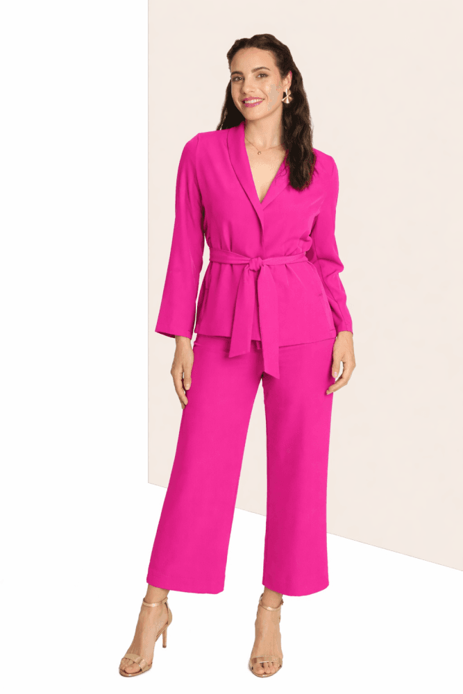 Traje chaqueta anudada fucsia Ref. 4197