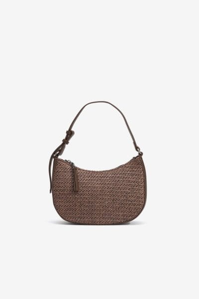 Bolso marrón textura trenzada Ref. Michelle