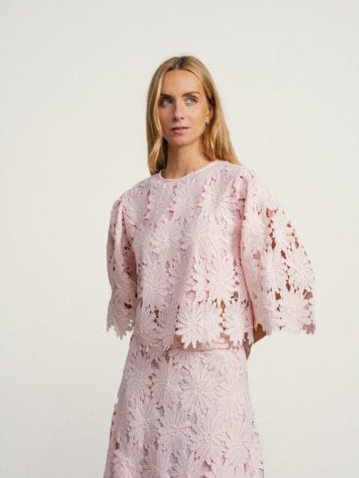 Alternative view of Conjunto falda larga y top de encaje rosa Ref. 267641