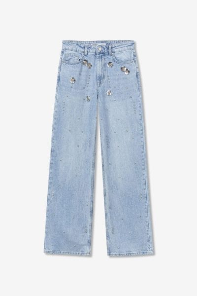 Alternative view of Vaqueros de pierna ancha en azul claro Ref. Bonnye