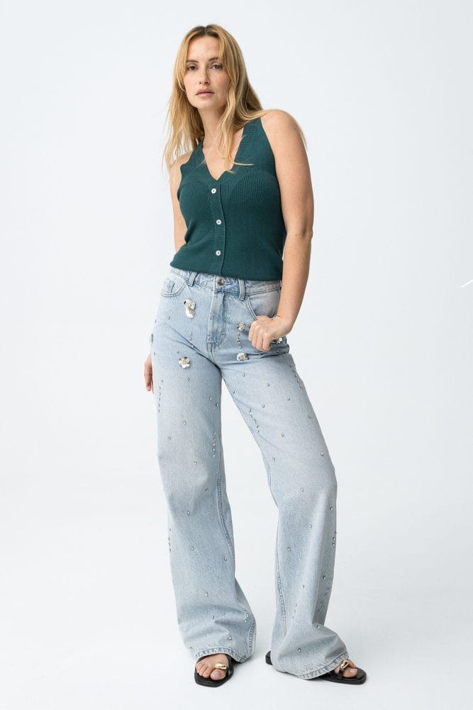 Vaqueros de pierna ancha en azul claro Ref. Bonnye
