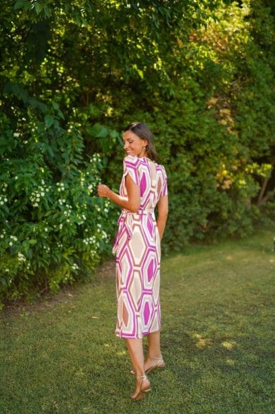 Alternative view of Vestido mangas tulipán estampado Ref. 626-043