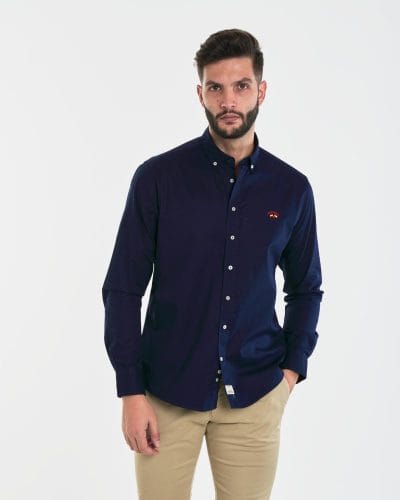 Spagnolo Camisa lisa azul marino Ref. 10480