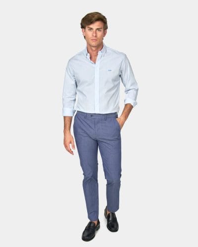 Spagnolo Pantalón cuadrillé azul tinta Ref. 1543