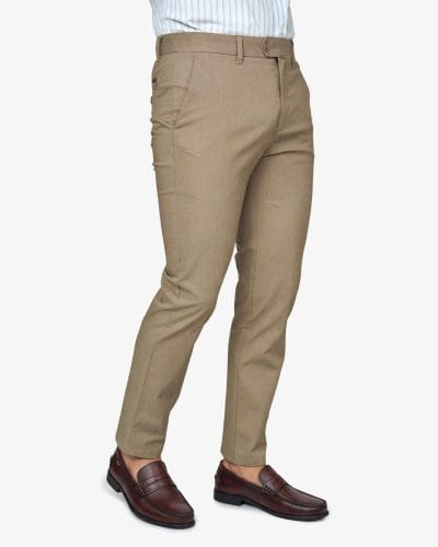 Alternative view of Spagnolo Pantalón cuadrillé camel Ref. 1543