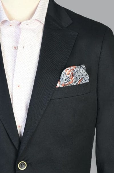 Alternative view of Americana slim fit picado azul Ref. Tarifa