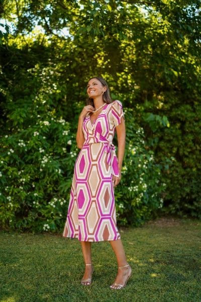 Vestido mangas tulipán estampado Ref. 626-043