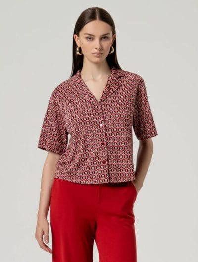 SURKANA Camisa estampada teja Ref. Hice