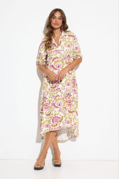 Vestido largo estampado cola Ref. 30903