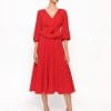 Vestido corto rojo flor Ref. 1013.05