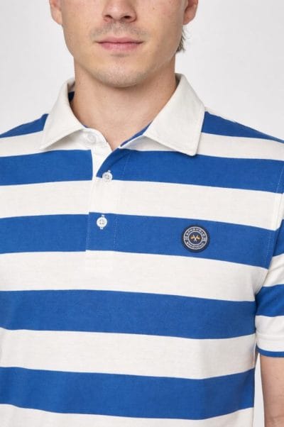 Alternative view of Spagnolo Polo manga corta rayas blancas y azules Ref. 1145