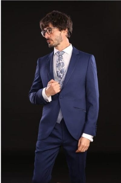 Traje de novio azul Ref. Vivaldi
