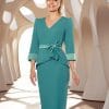 Vestido corto madrina verde Ref. 732