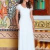 Vestido novia manga corta blonda Ref. 4152N