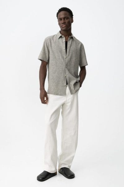 Alternative view of Camisa manga corta gris Ref. Kevin