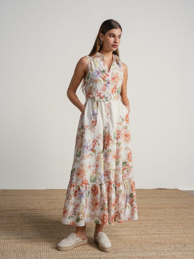 Vestido largo con estampado floral Ref. 269214