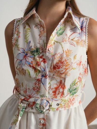 Alternative view of Vestido largo con estampado floral Ref. 269214