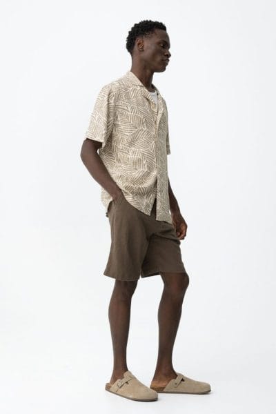 Alternative view of Camisa manga corta estampada beige Ref. Vincenzo