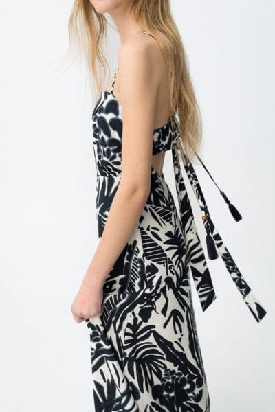 Alternative view of Vestido largo estampado flecos Ref. Mert