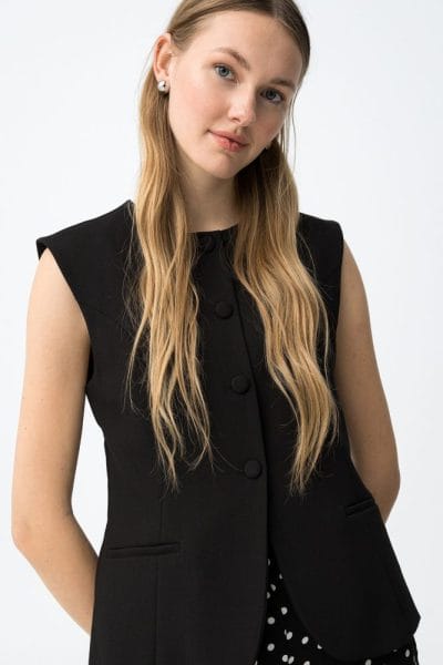 Alternative view of Chaleco negro con botones Ref. Pepper