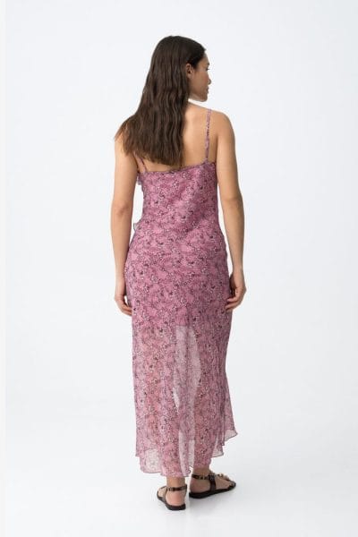 Alternative view of Vestido largo volantes estampado rosa Ref. Paquita