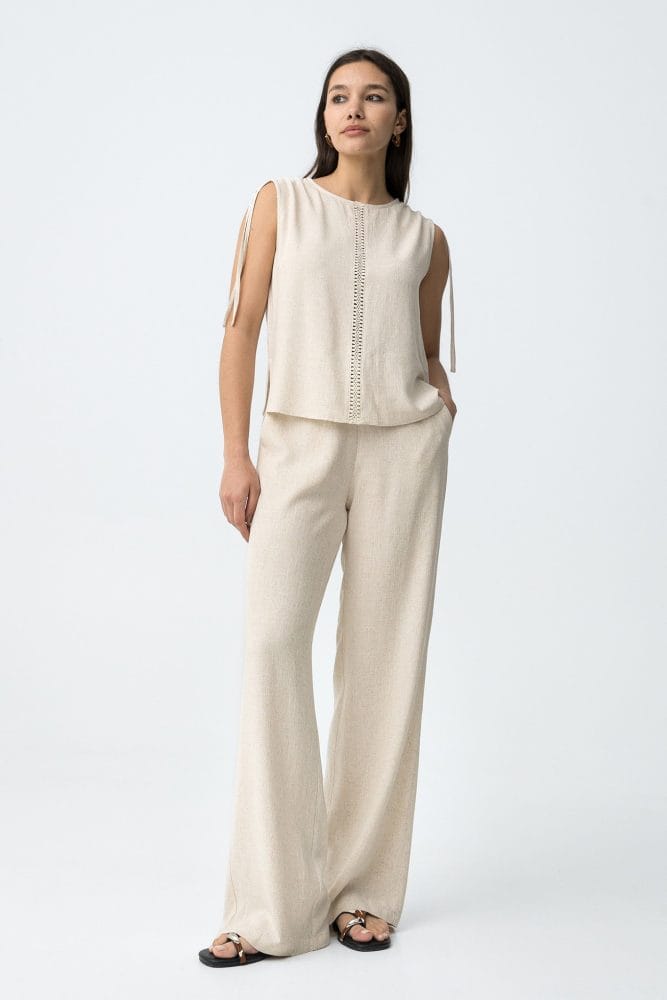 Pantalón ancho beige Ref. Ruthy