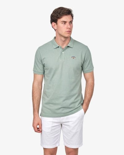 Spagnolo Polo piqué liso verde Ref.226