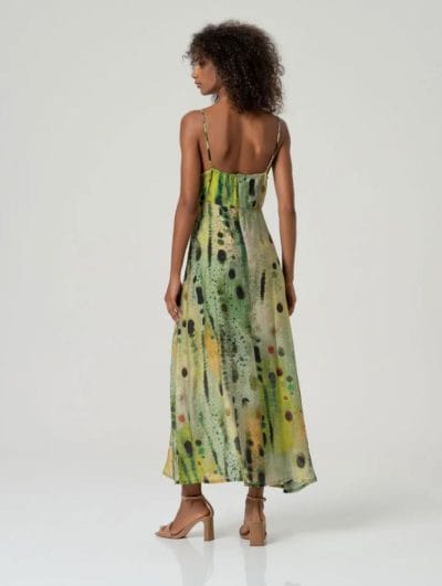 Alternative view of SURKANA Vestido largo tirantes estampado verde Ref. Mizy