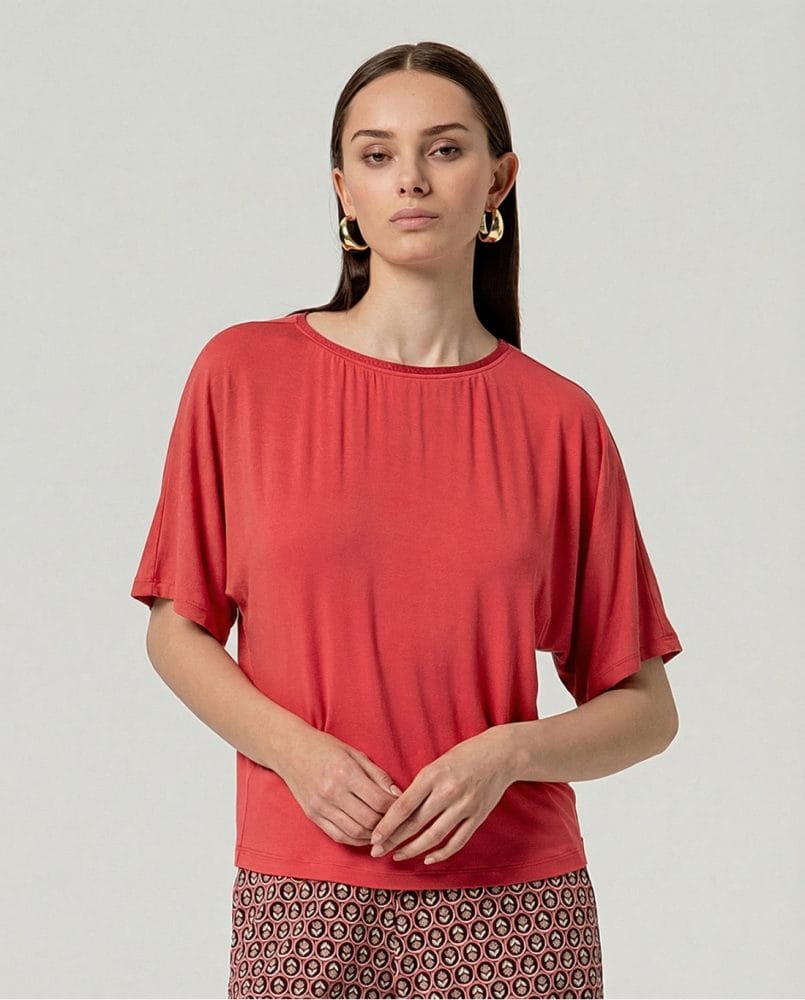 SURKANA Camiseta escote barco roja Ref. Babo