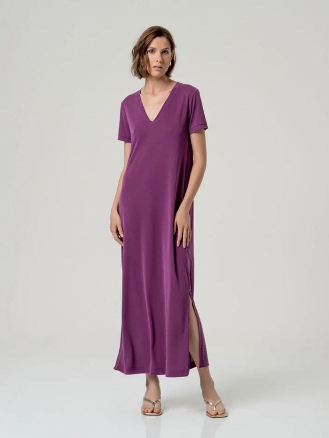 SURKANA Vestido maxi liso morado Ref. Bamo