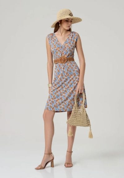 Alternative view of SURKANA Vestido estampado sin mangas azul Ref. Kial