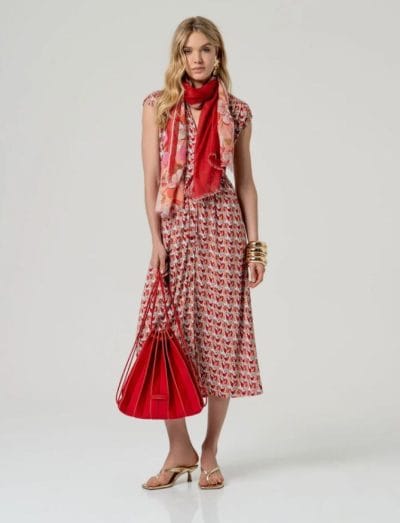 Alternative view of SURKANA Vestido midi camisero estampado