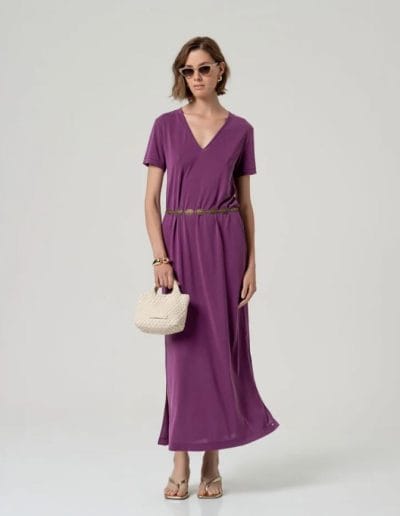 Alternative view of SURKANA Vestido maxi liso morado Ref. Bamo