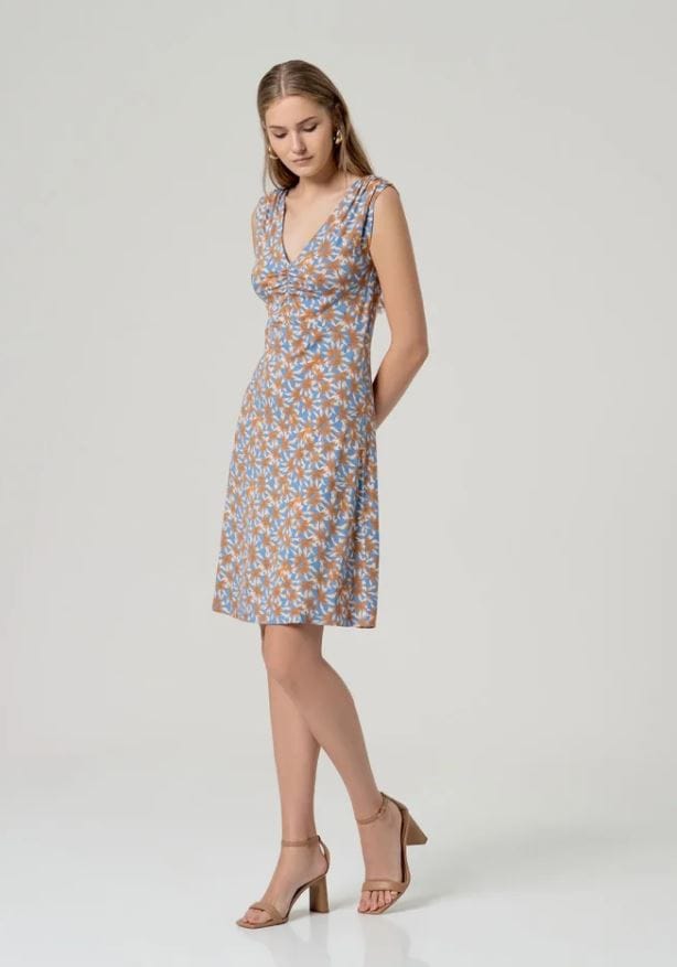 SURKANA Vestido estampado sin mangas azul Ref. Kial