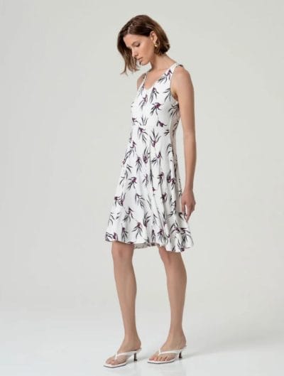 SURKANA Vestido corto estampado blanco Ref. Utcu