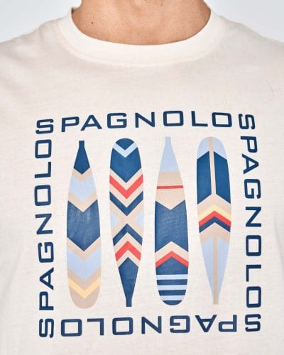 Alternative view of Spagnolo Camiseta beige estampado palas Ref. 1243