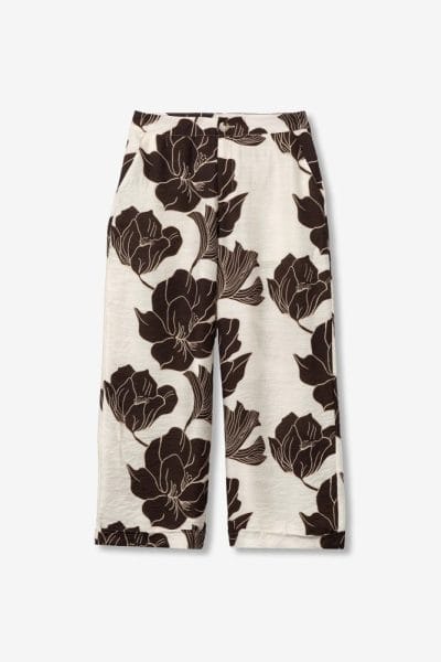 Alternative view of Pantalón ancho estampado marrón Ref. Posey