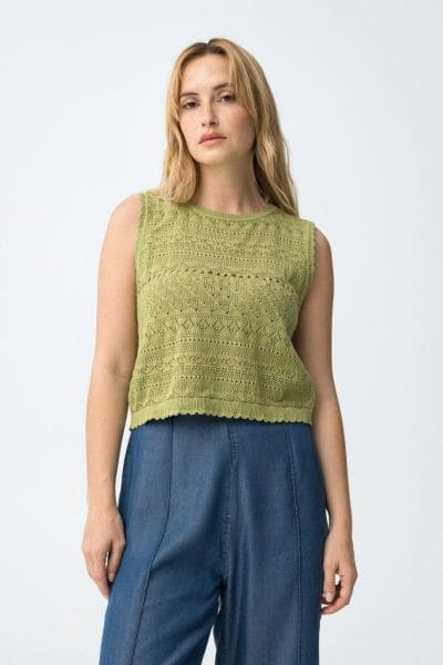 Top de punto verde lima Ref. Aline