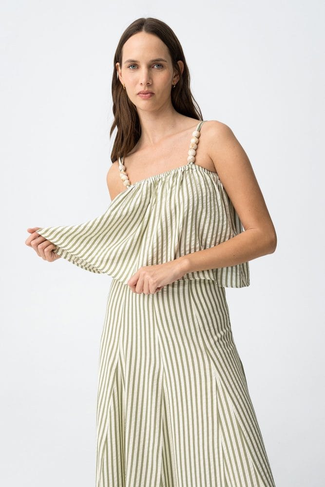 Top oversize de tirantes verde Ref. Solei