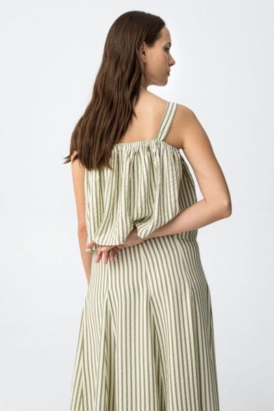 Alternative view of Top oversize de tirantes verde Ref. Solei