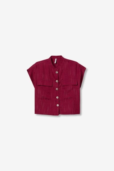 Alternative view of Camisa cropped cereza estampado rayas Ref. Cookie