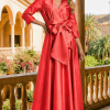 Vestido largo coral lazo Ref. 3074